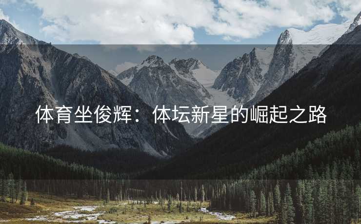 体育坐俊辉：体坛新星的崛起之路